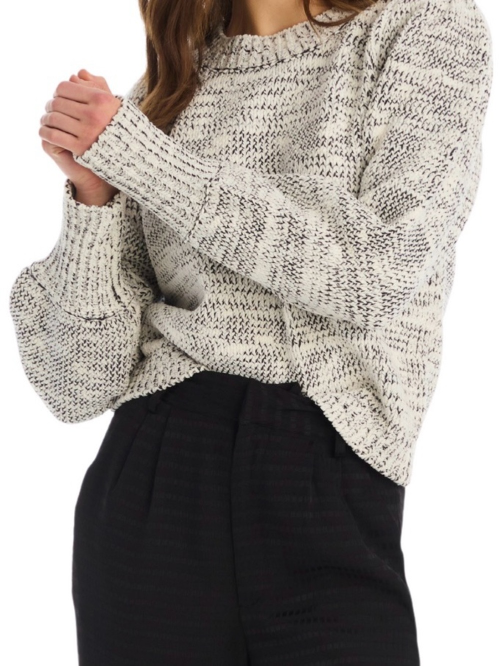 Allison New York “Charlotte” Sweater in Denim Space Dye